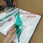 Bộ đèn chùm lá xoài xoắn gân PL025.2, gồm 260 lá xoài xoắn có gân màu trắng pha hổ phách, viền mạ vàng , không lắp COB . KT(mm): D1600 x H4000
